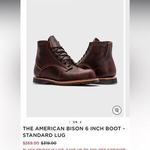 Origin USA The American Bison Leather Boots Men’s 11